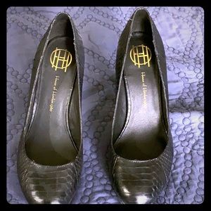 Slightly worn house of Harlow heels